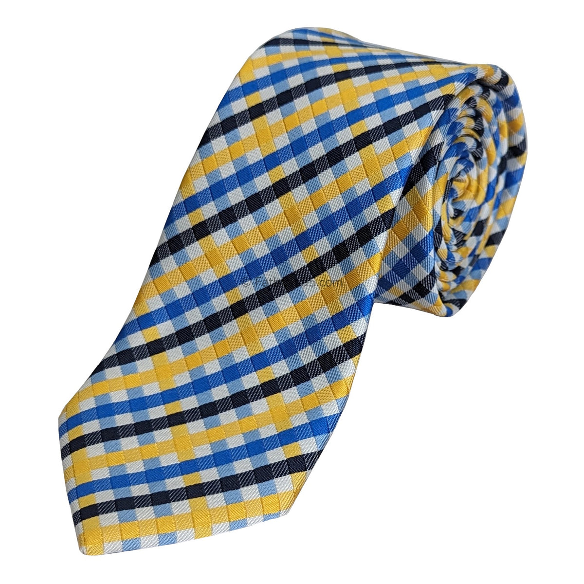 Kensington Tie - J27216 - Yellow / Blue 1