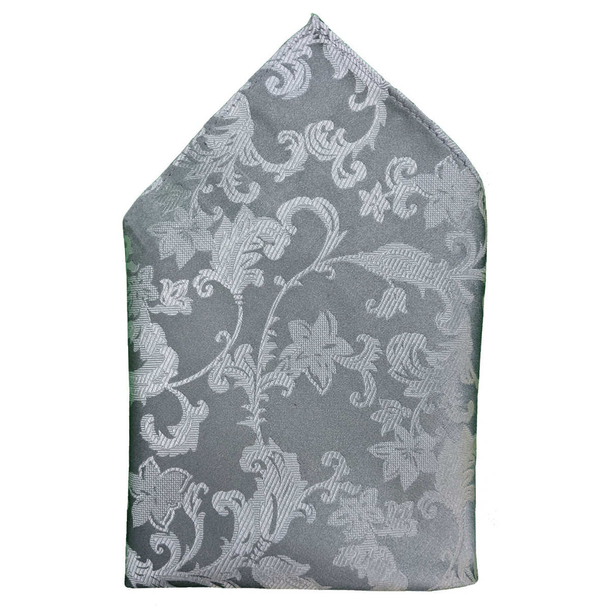 Kensington Paisley Pocket Square - MWY210947 - Grey 1