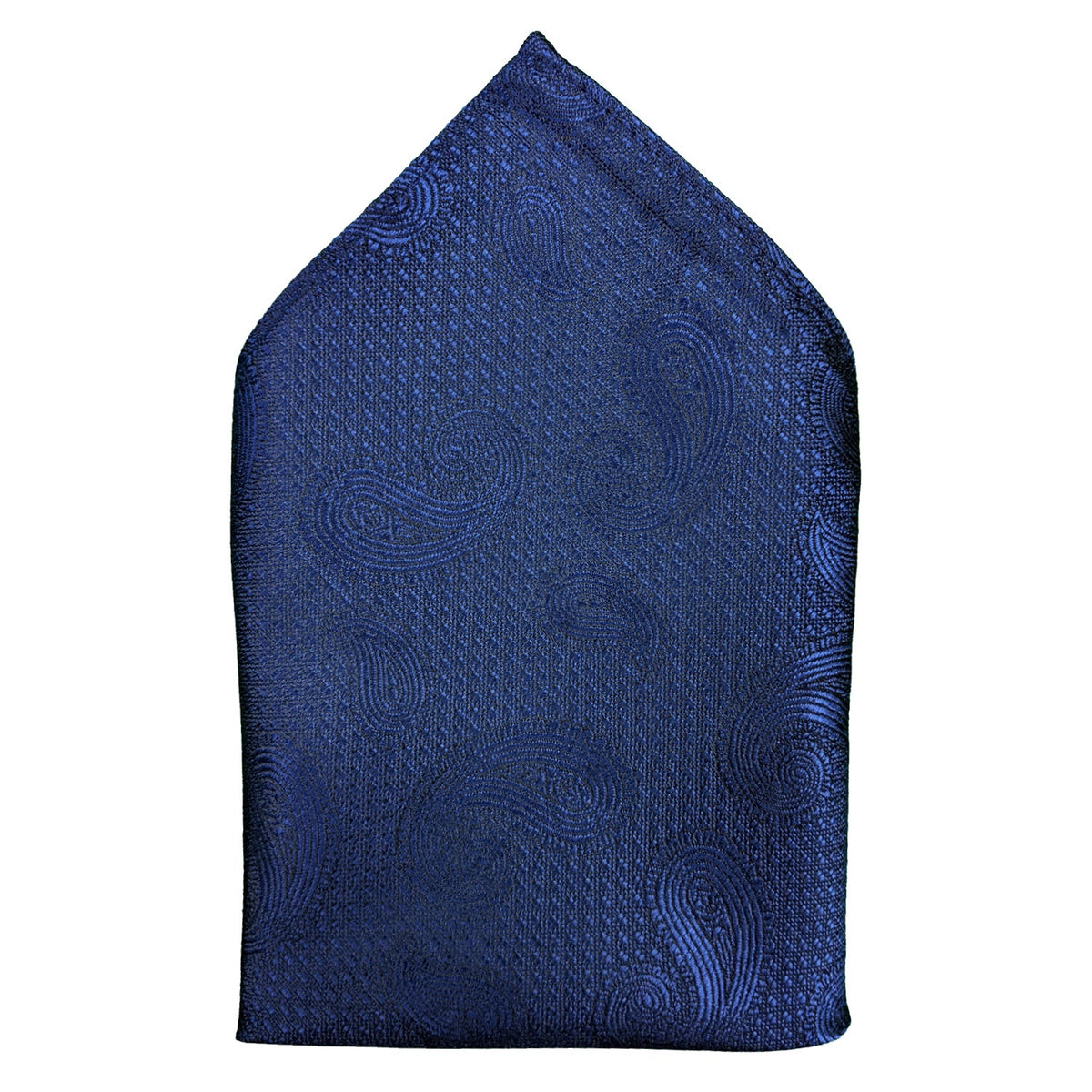 Kensington Paisley Pocket Square - MWY311922 - Navy 1