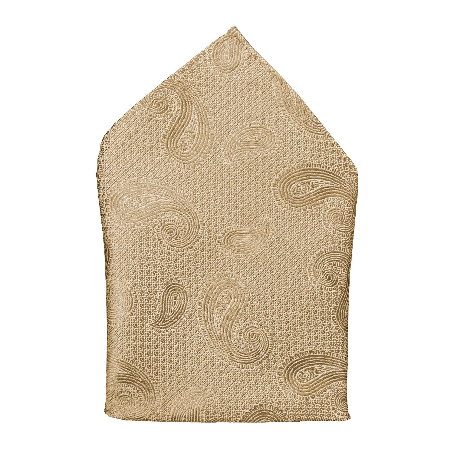 Kensington Paisley Pocket Square - MWY311922 - Beige 1