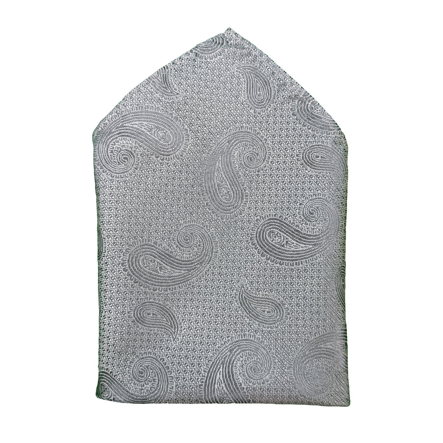 Kensington Paisley Pocket Square - MWY311922 - Grey 1