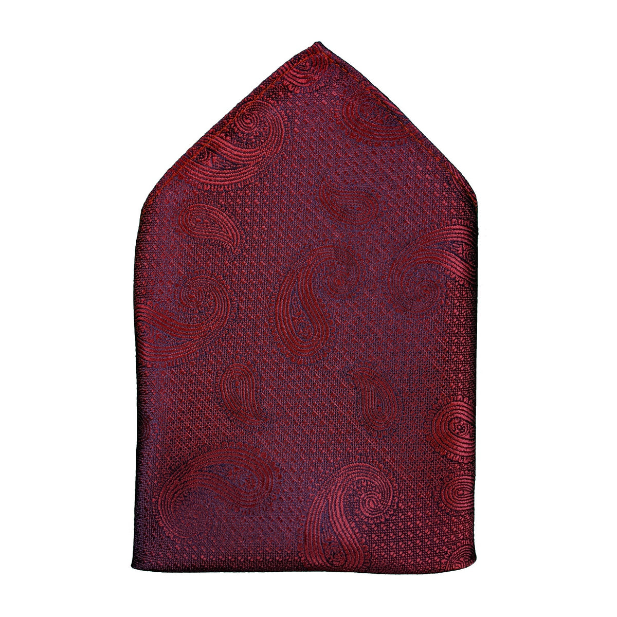 Kensington Paisley Pocket Square - MWY311922 - Wine 1