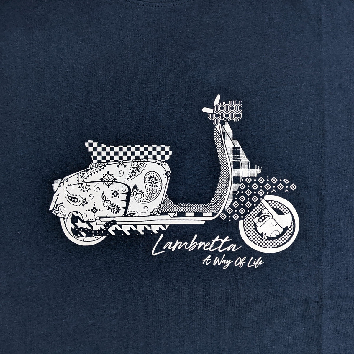 Big Men s Lambretta Scooter Mix T Shirt LB9818 Navy 2XL to