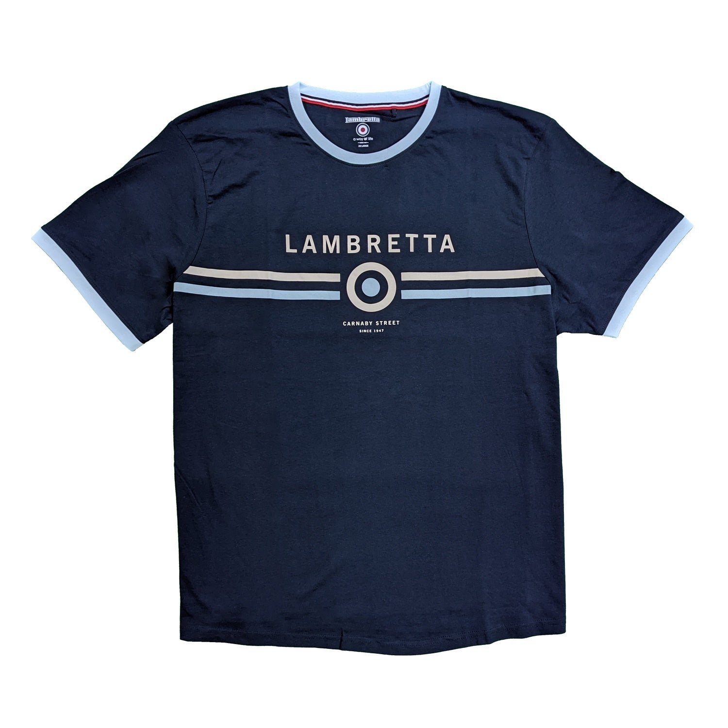 Lambretta Target Ringer T-Shirt - LB9821 - Navy 1