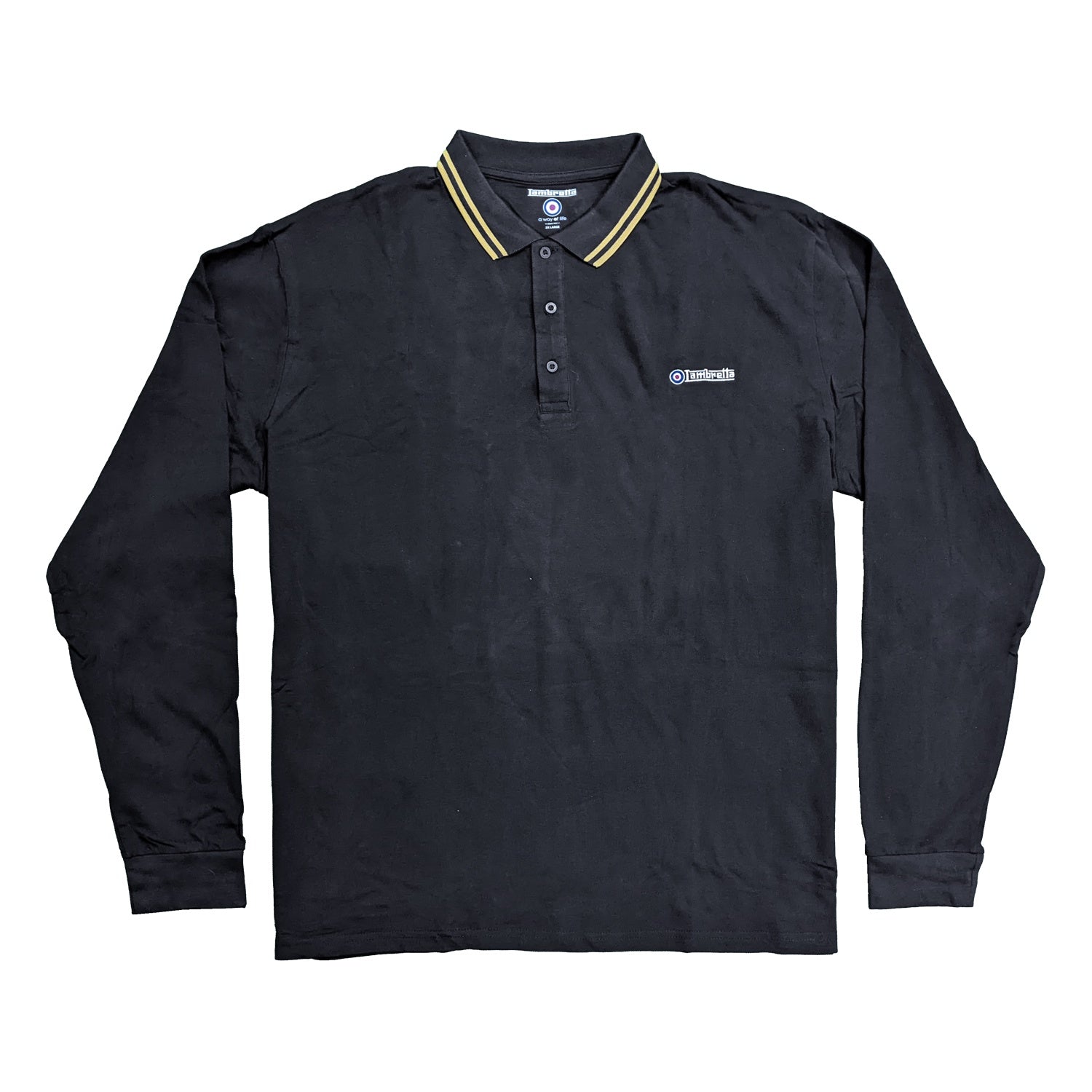 Lambretta Tip Long Sleeve Polo - SS3224 - Black 1