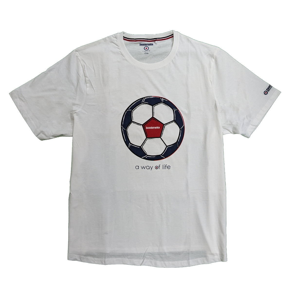 Lambretta Football Target T-Shirt - SS3806 - White 1