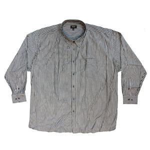 Metaphor L/S Stripe Shirt - 15471 - Grey / Charcoal 2