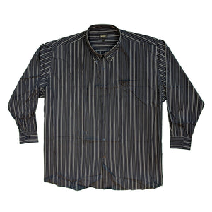 Metaphor L/S Stripe Shirt - 15472 - Purple / Charcoal 2