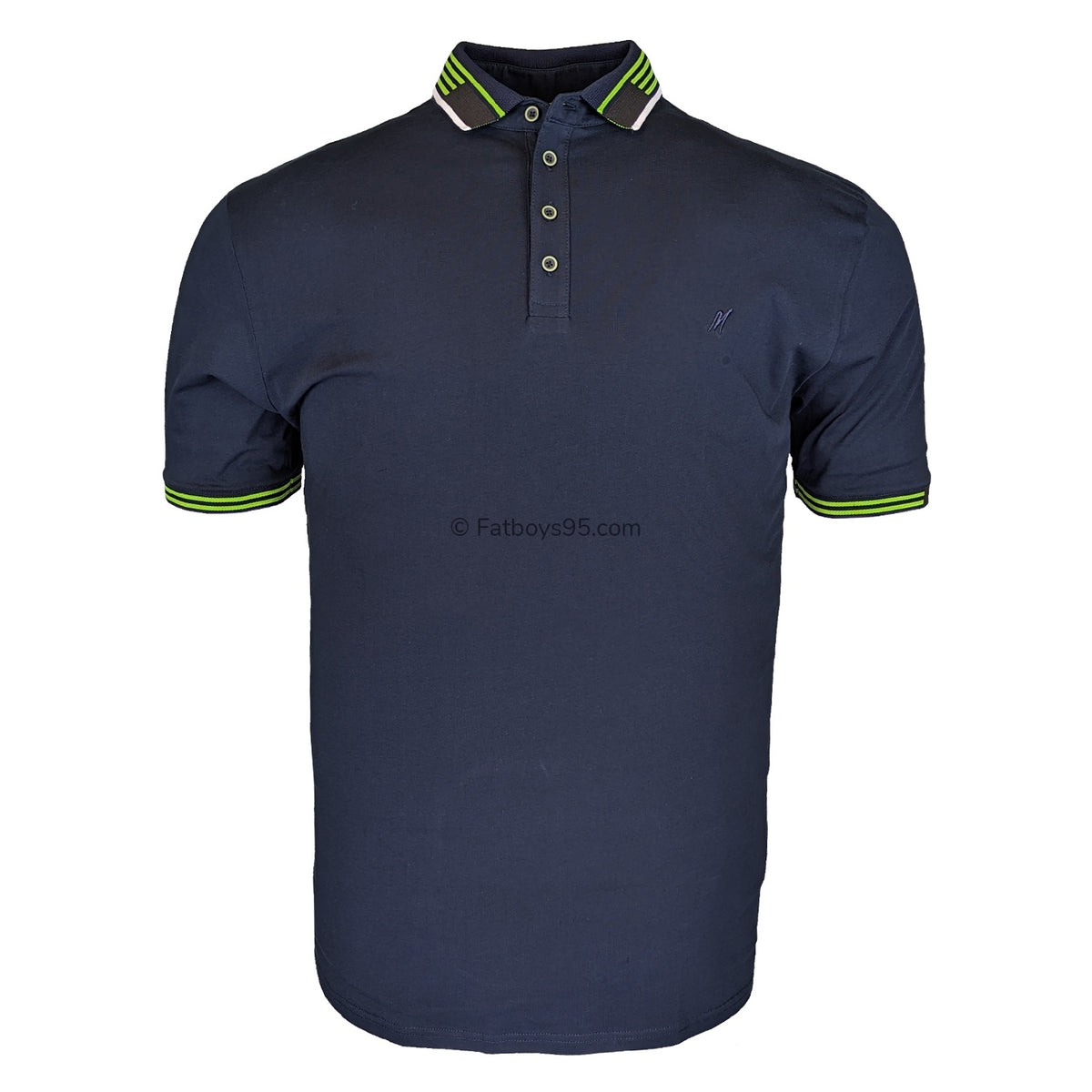 Mish Mash Polo - 22887 - Oslo - Navy / Green 1