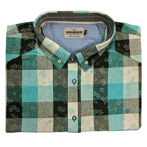 Mish Mash S/S Shirt - 2293 - Dellow - Turquoise 1