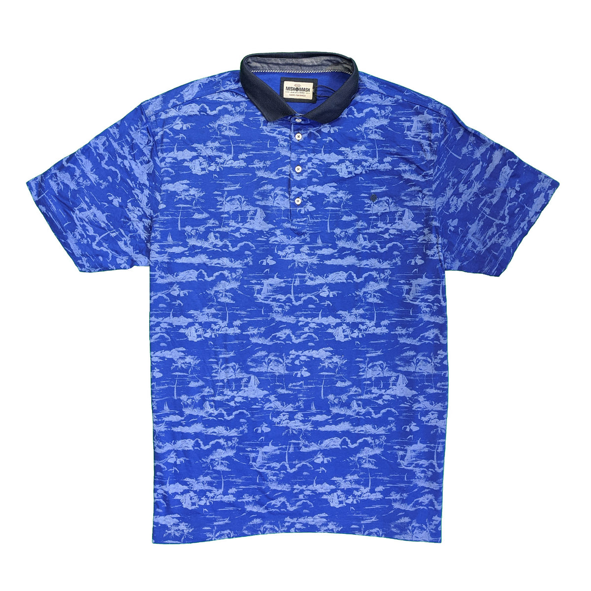 Mish Mash Polo - 2961 - Tornado - Blue 1