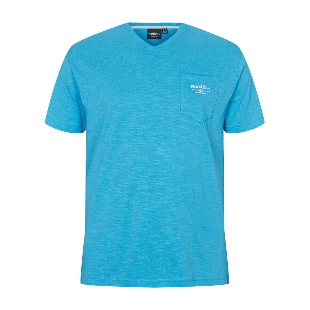 North 56°4 V-Neck T-Shirt - 21124 - Malibu Blue 1