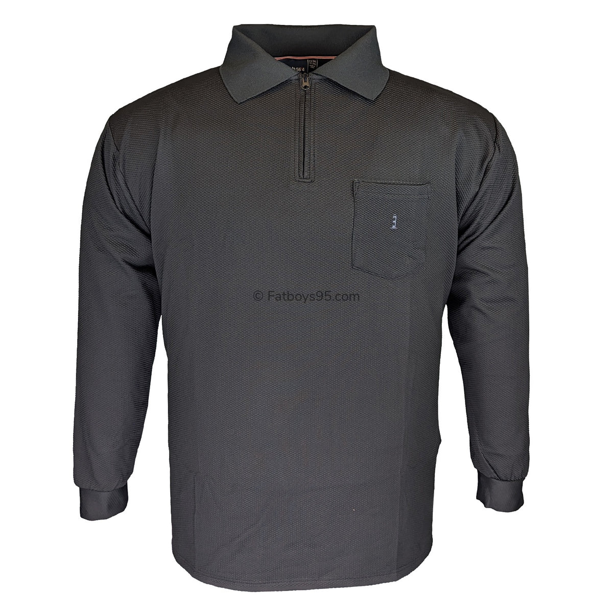 North 56°4 Cool Effect Quarter Zip L/S Polo - 33124 - Black 1