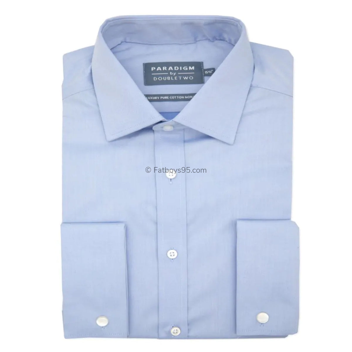 Paradigm Double Cuff Non Iron Shirt - SLS8511 - Blue 1