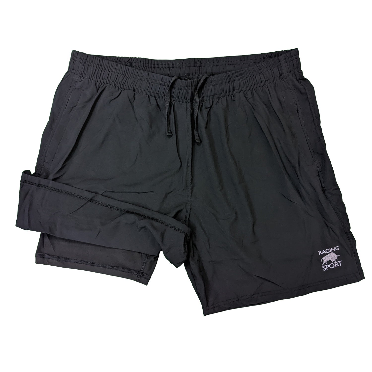 Raging Bull Sport 2 in 1 Performance Shorts - RBPDS01 - Black 1