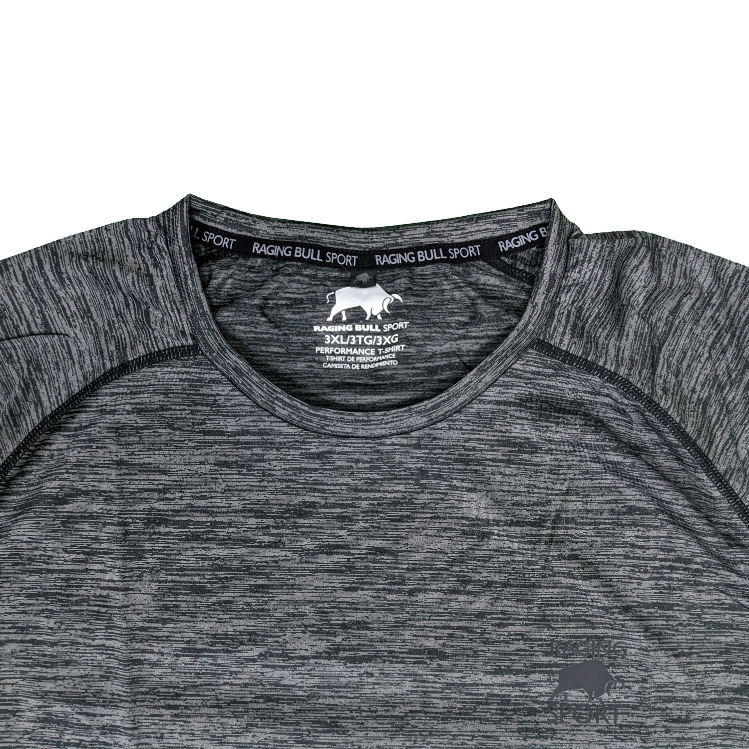 Raging Bull Sport Performance Tee - RBPTS01 - Dark Grey Marl 2