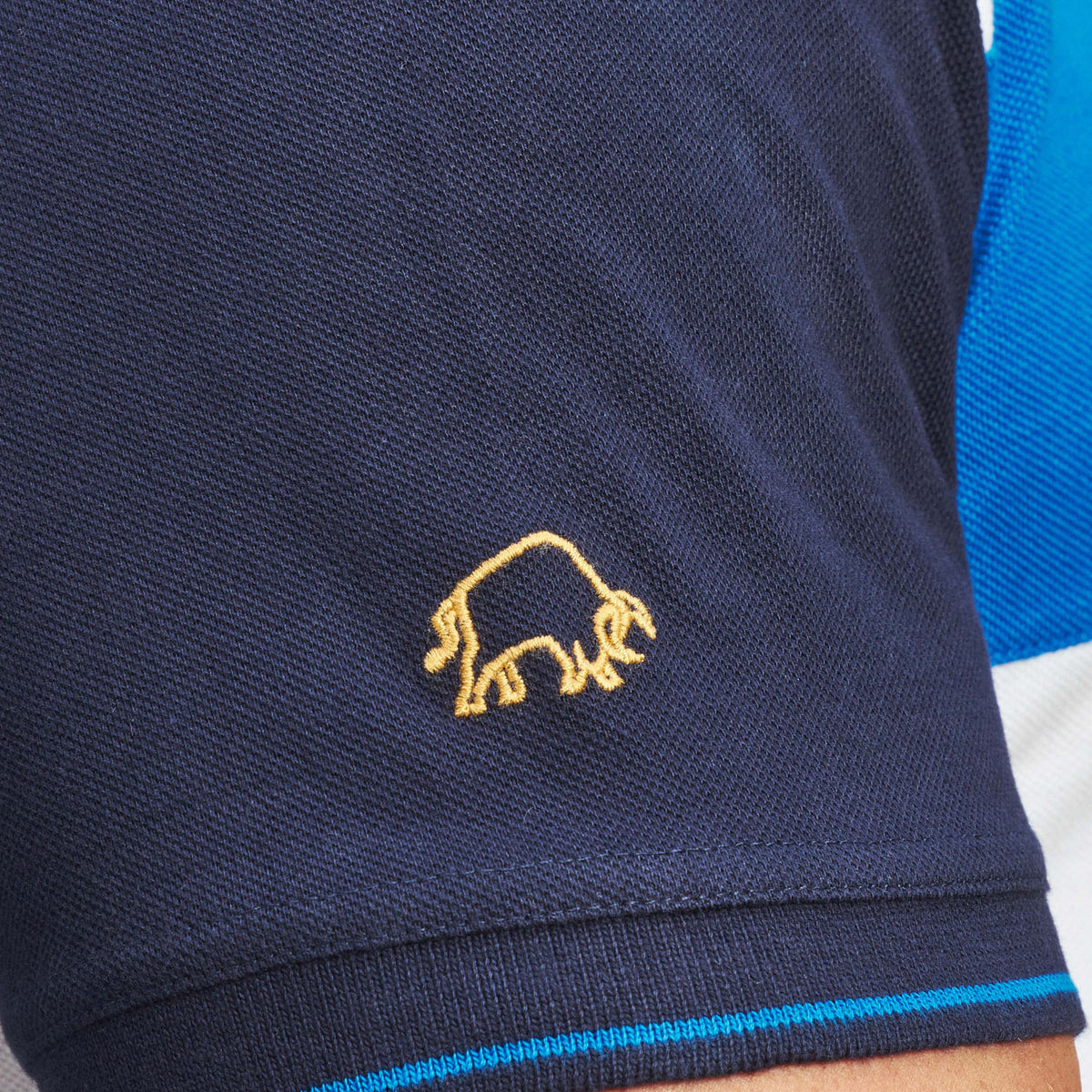 Raging Bull Contrast Panel Polo - S22PL02 - White 3