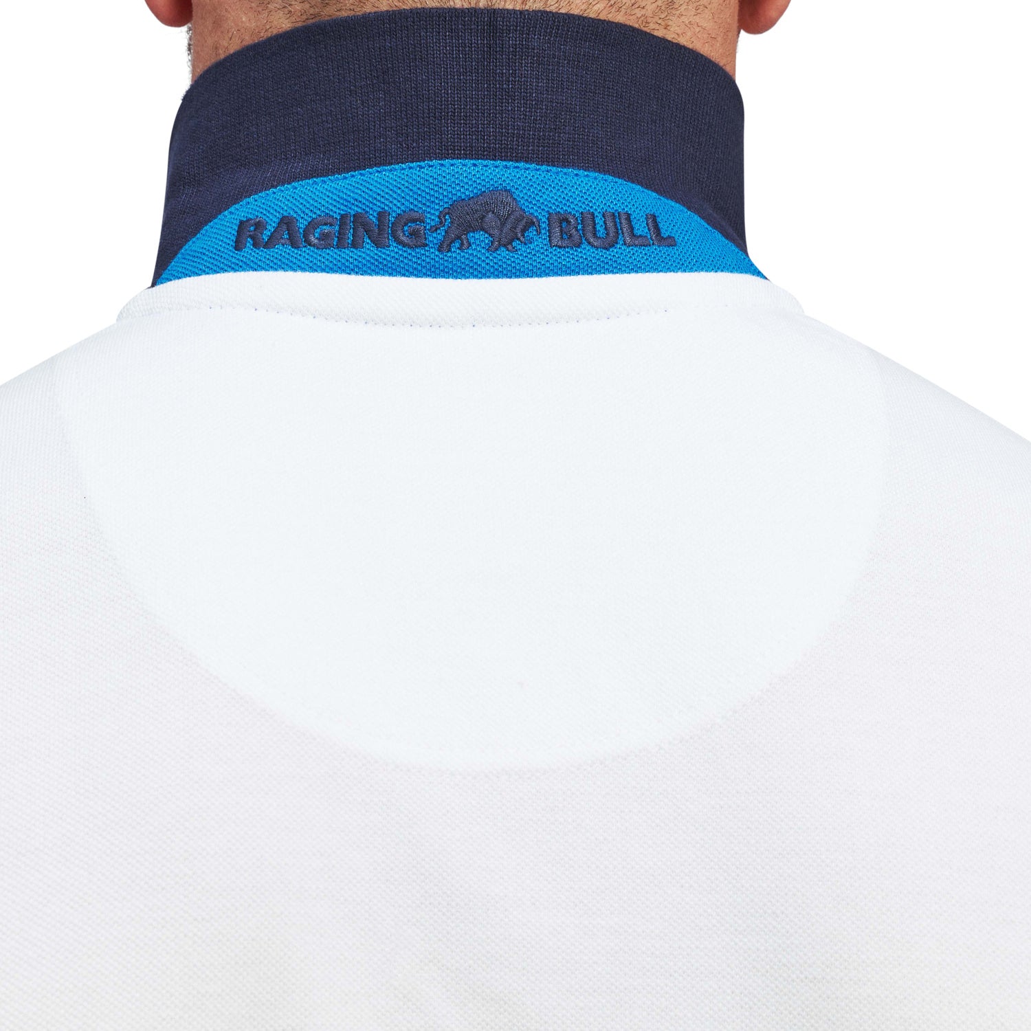 Raging Bull Contrast Panel Polo - S22PL02 - White 5