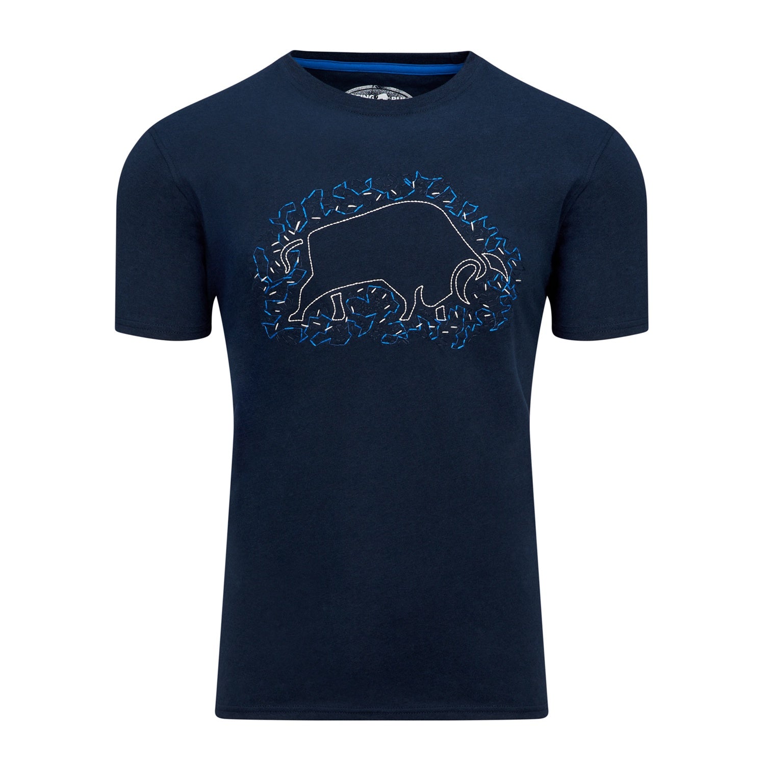 Raging Bull Scatter Stitch Tee - S22TS32 - Navy 1