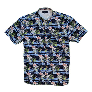 Subterfuge Hawaiian S/S Shirt - SH127 - Navy 2