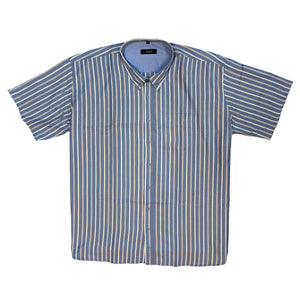 Subterfuge S/S Stripe Shirt - SH156 - Denim / White 2