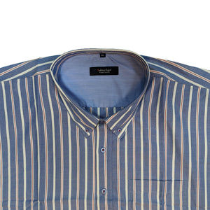 Subterfuge S/S Stripe Shirt - SH156 - Denim / White 3