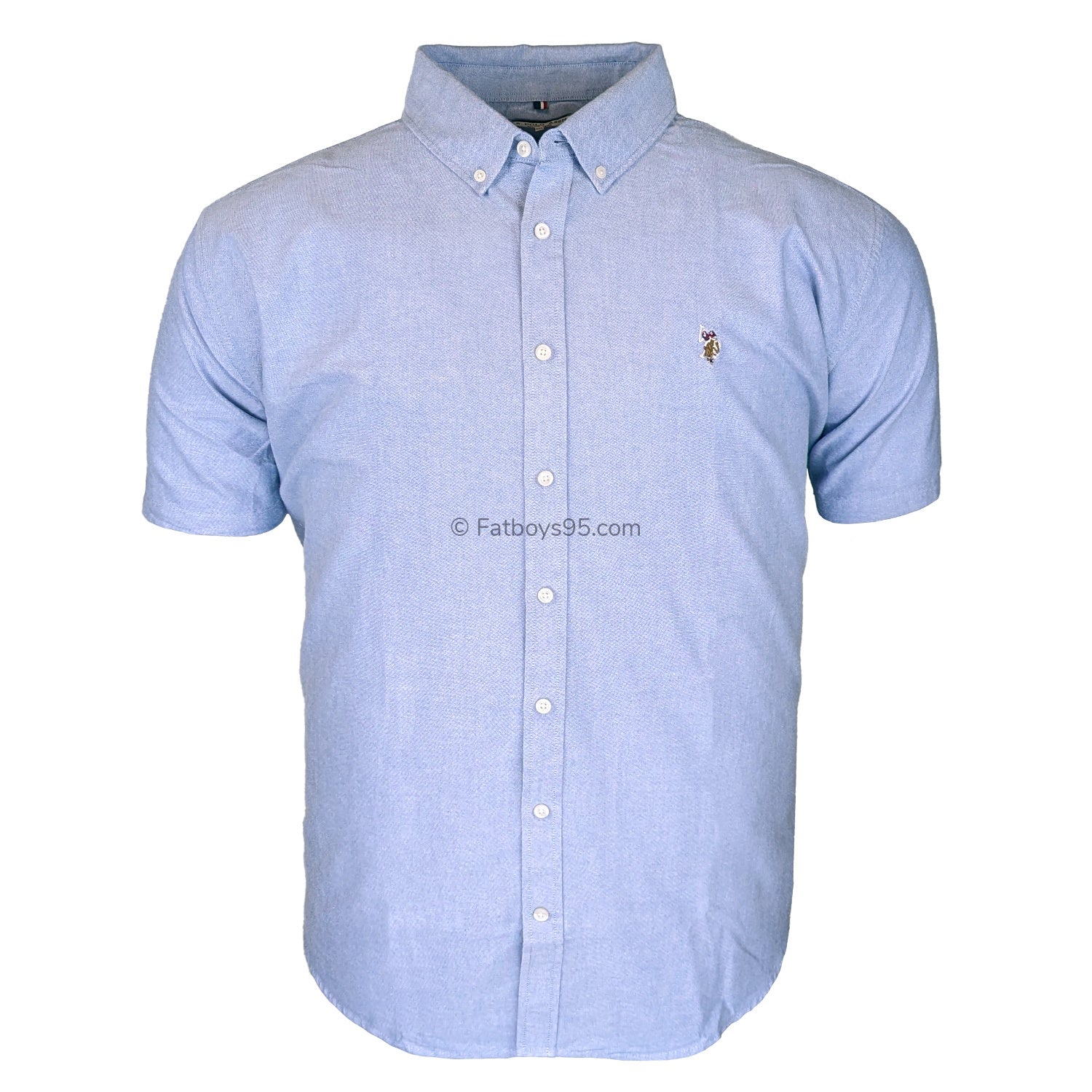 U.S. Polo Assn S/S Oxford Shirt - BUP0008 - Blue Yonder 1