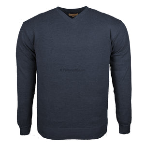 Woodworm V Neck Sweater - SQWGL - Navy 1