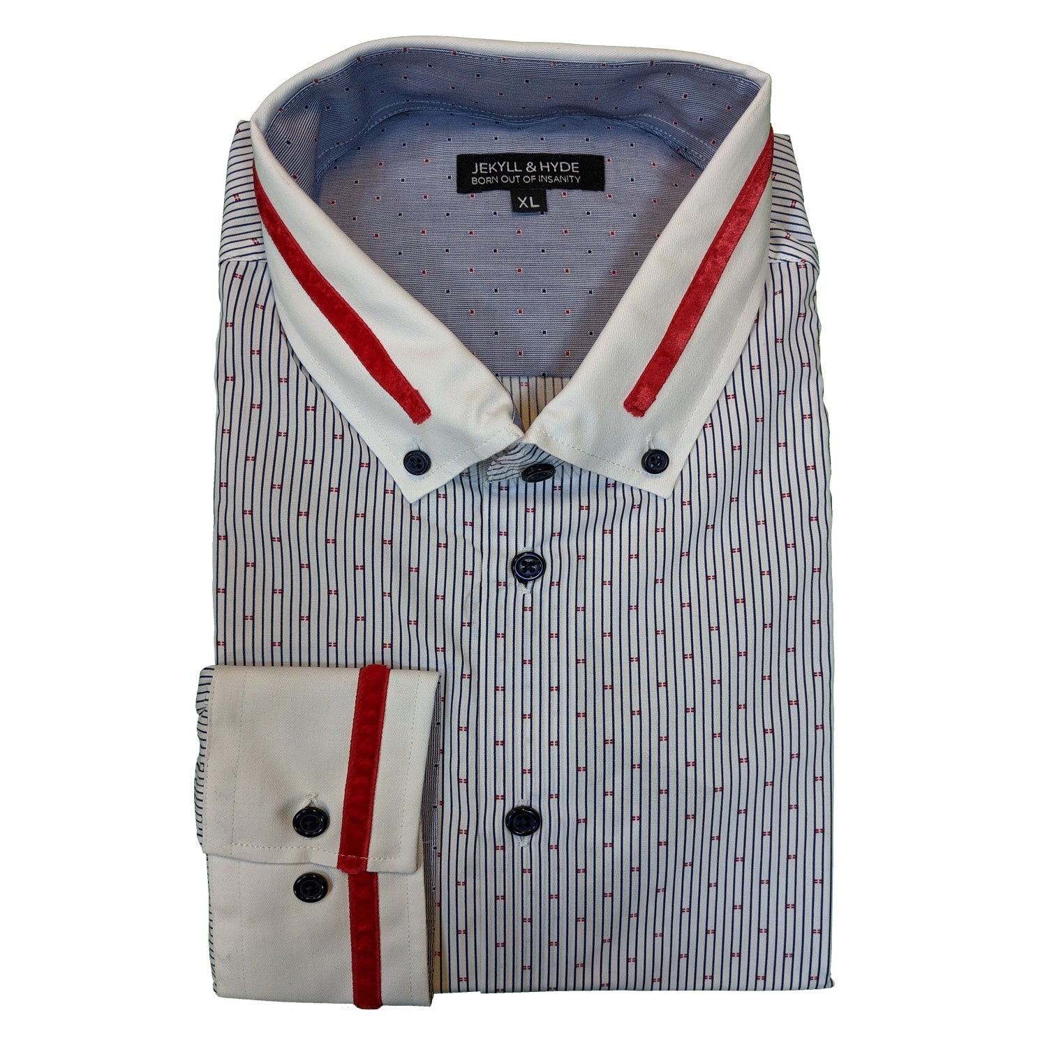 Jekyll & Hyde L/S Shirt - Andrea - White / Navy 1