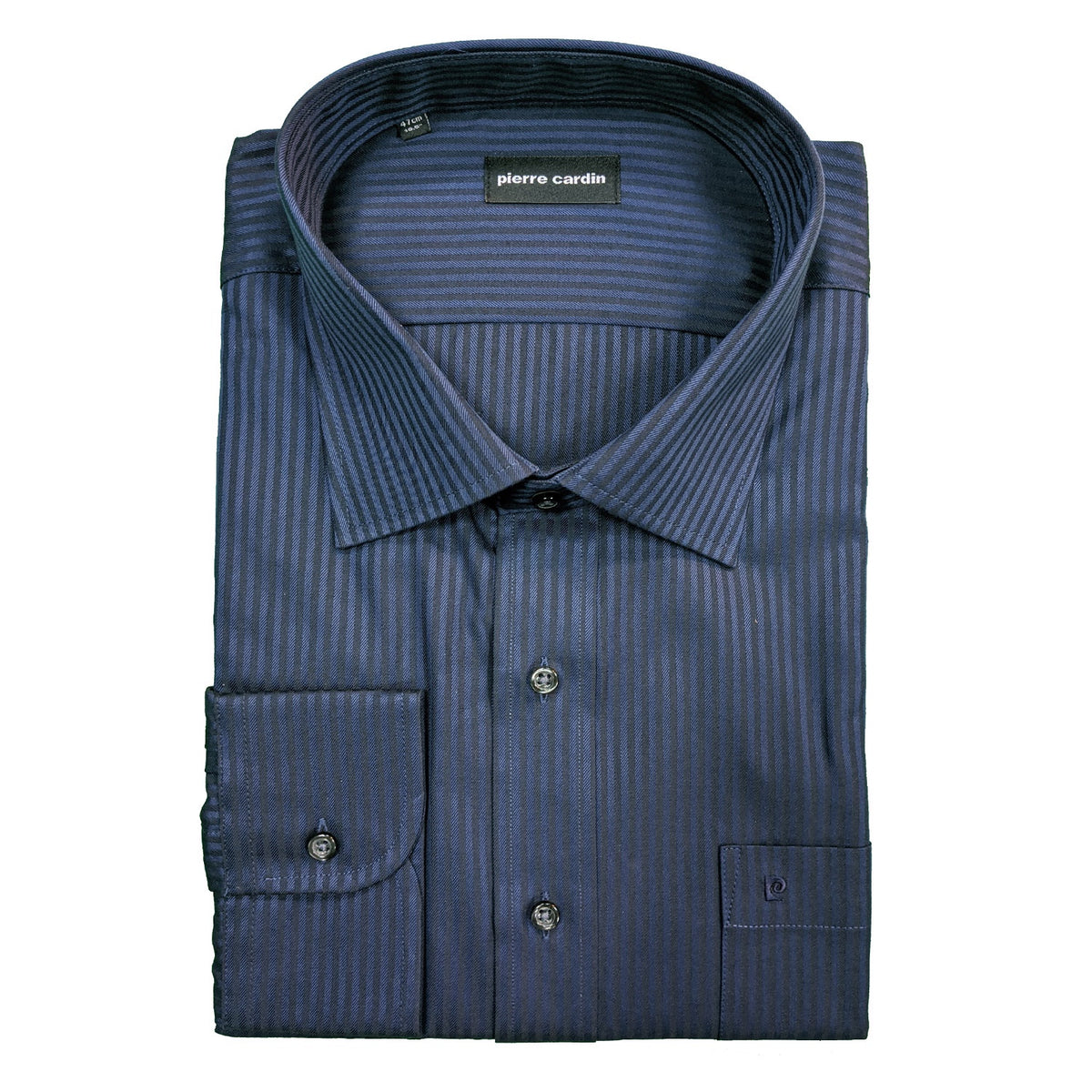 Pierre Cardin L/S Stripe Shirt - PC1809 - Navy 1