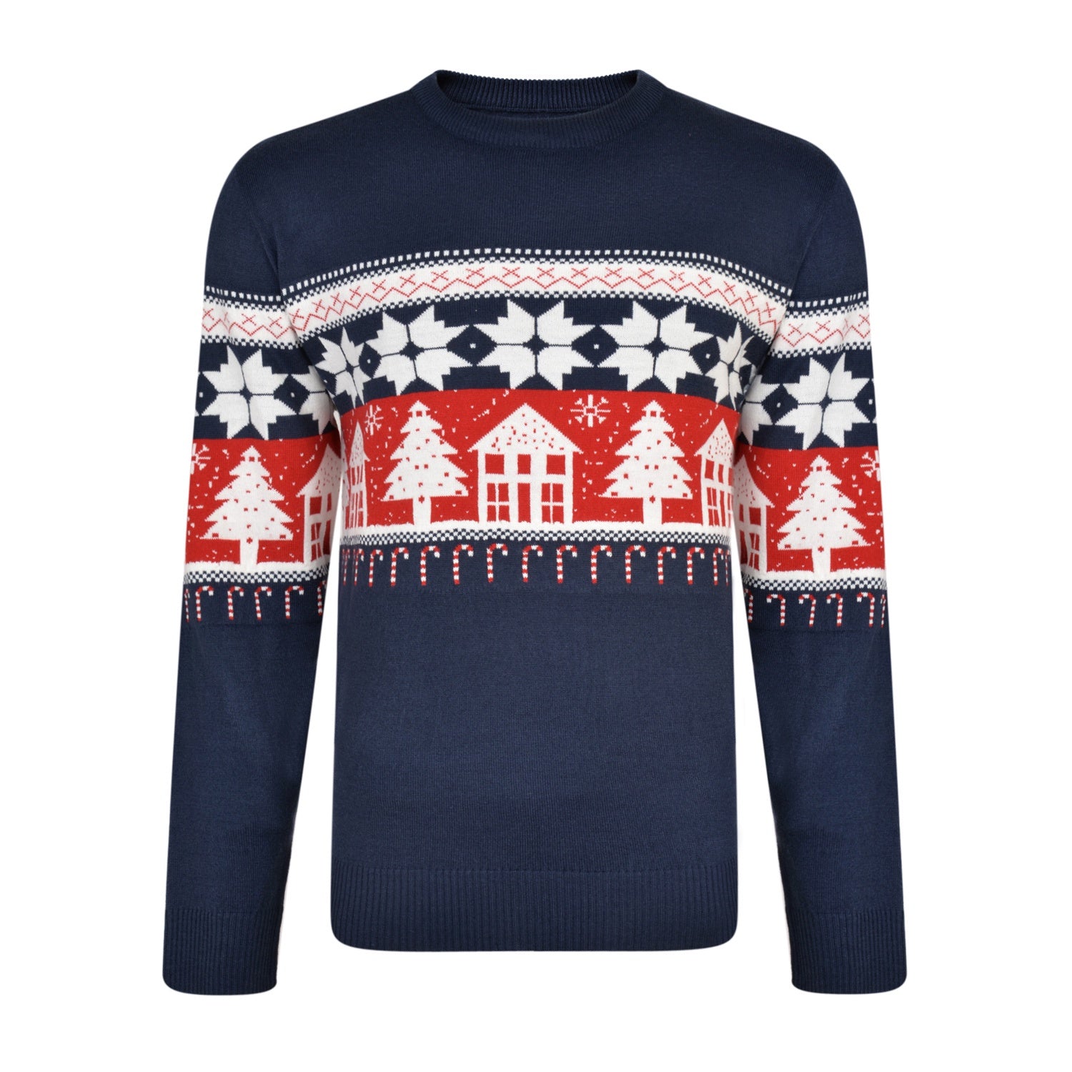 Kam Xmas Jumper - KBS X005 - Navy 1