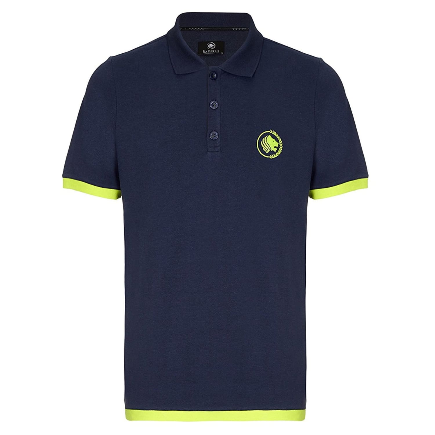 Barror London Polo - BLPS0905W - Weekender - Navy / Lime 1