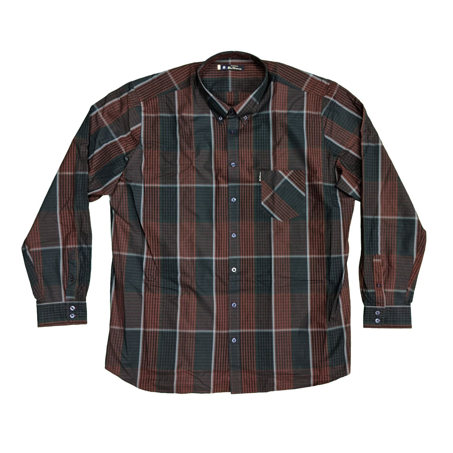 Ben Sherman L/S Shirt - 0056227IL - Wine 2