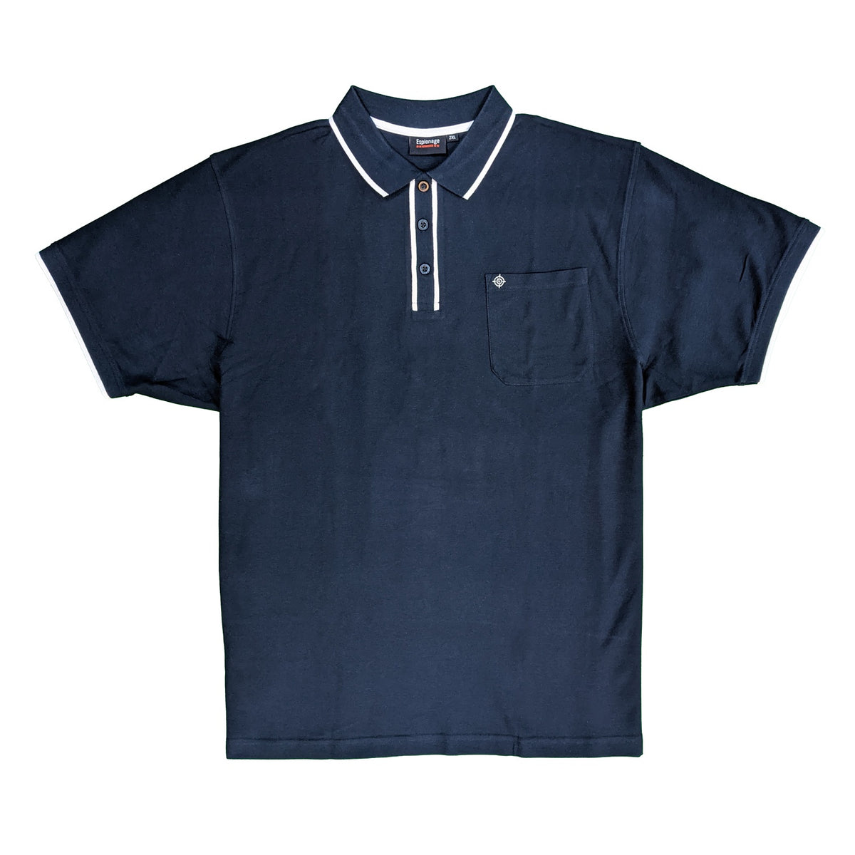 Espionage Tipped Polo - P174 - Navy 1