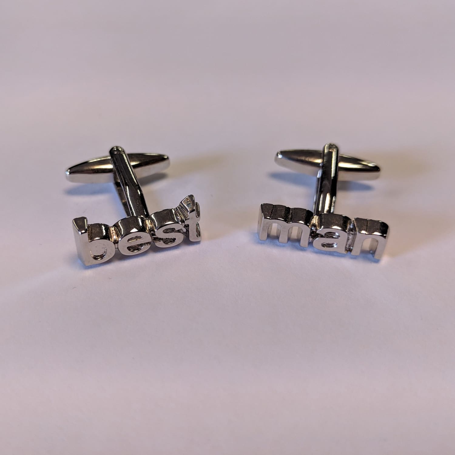 Chrome Cufflinks - Best Man 1