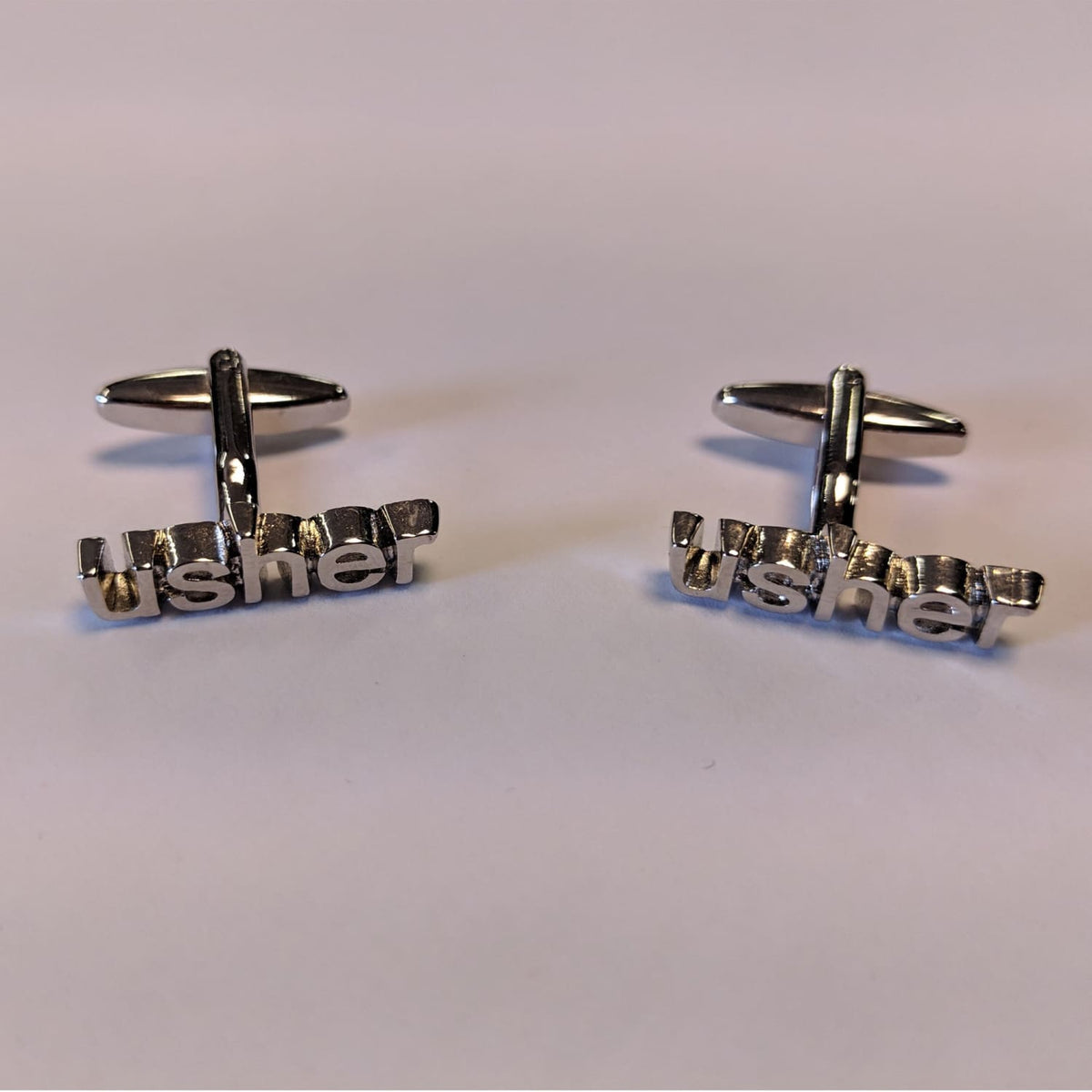 Chrome Cufflinks - Usher 1