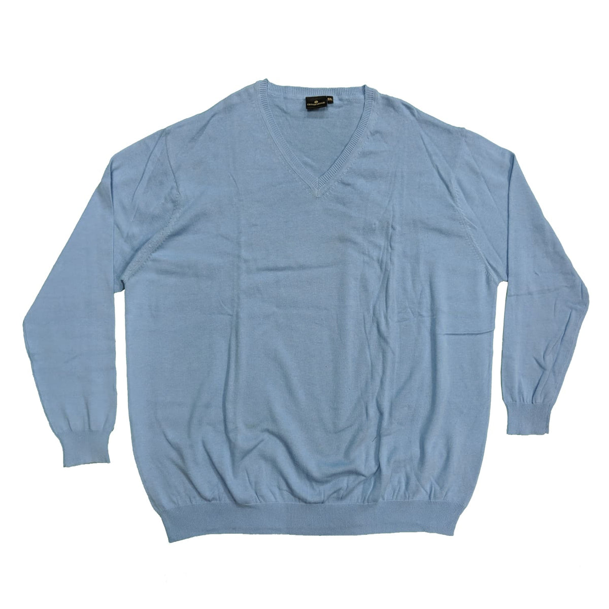 Cotton V Neck Jumper - 2273 - Sky Blue 1