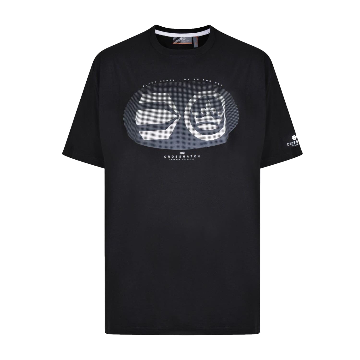 Crosshatch T-Shirt - Eliptical - Black 1