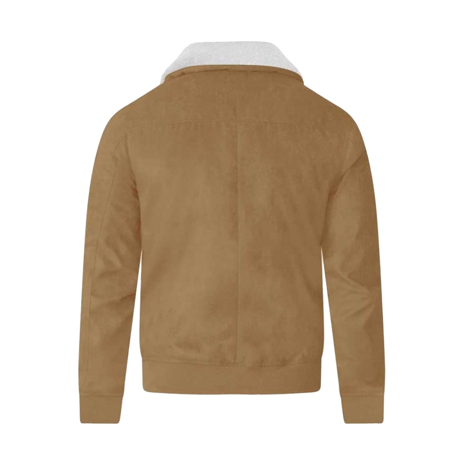 D555 Faux Suede Bomber Jacket - KS13142 - Allton - Tan 2