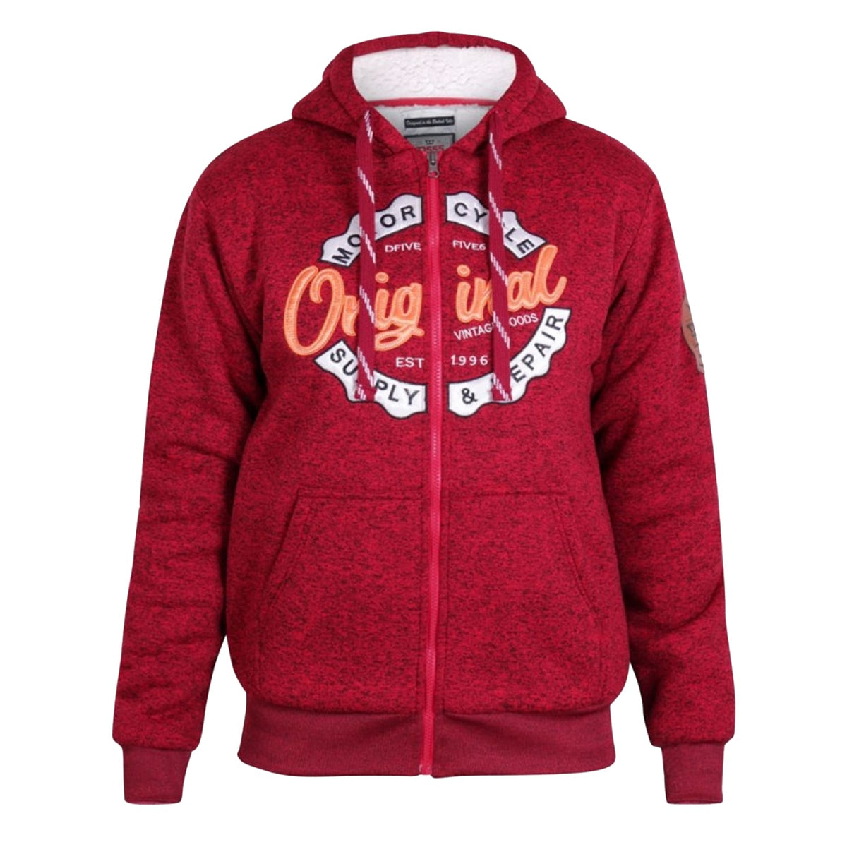 D555 Full Zip Hoody - KS60484 - Rylan - Red Marl 1