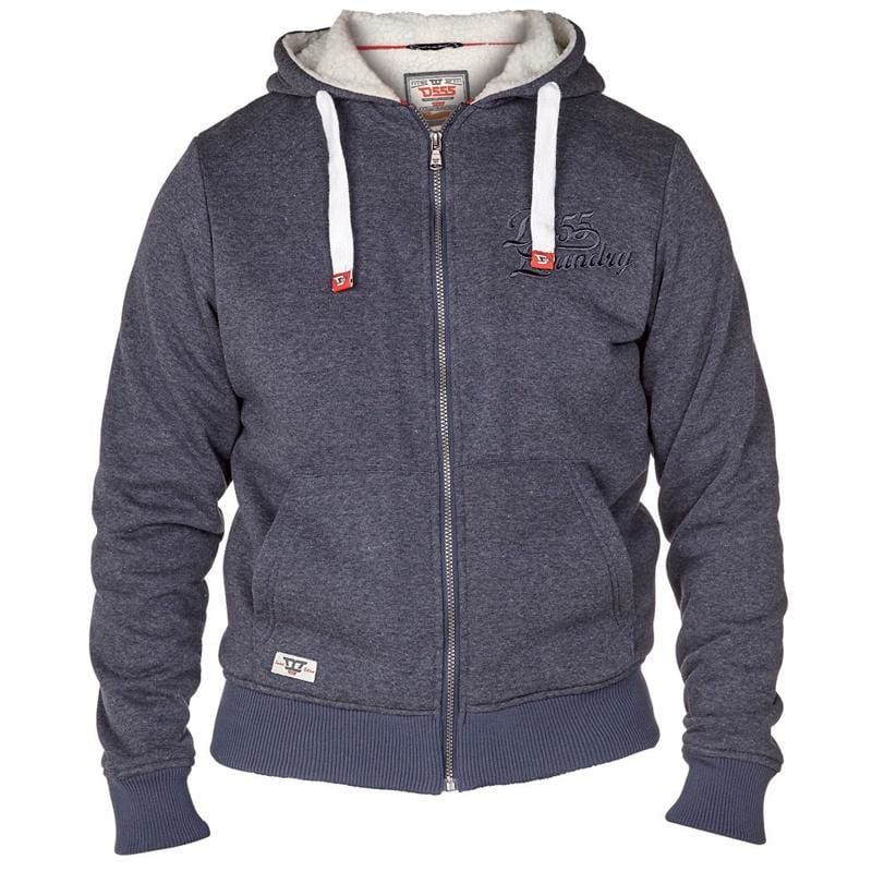 D555 Sherpa Lined Hoody - KS16713 - Tempo - Navy 1