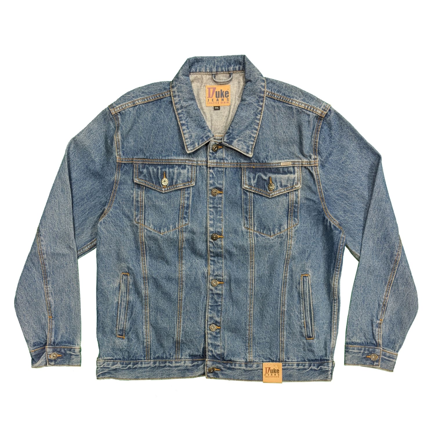 Big Men s Duke Denim Jacket KS1303 Trucker 2XL to 6XL Fatboys 95