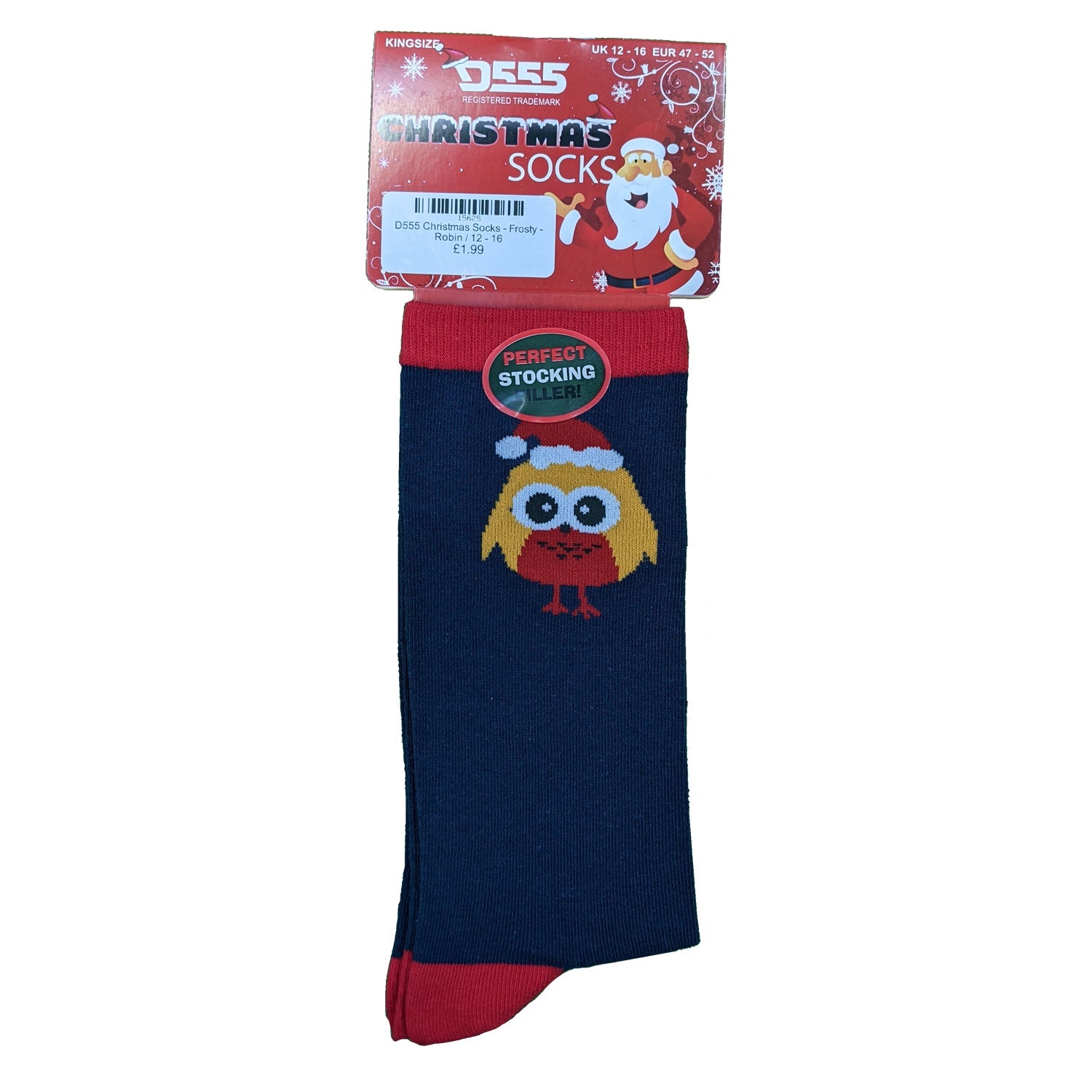 D555 Christmas Socks - Frosty - Robin 1