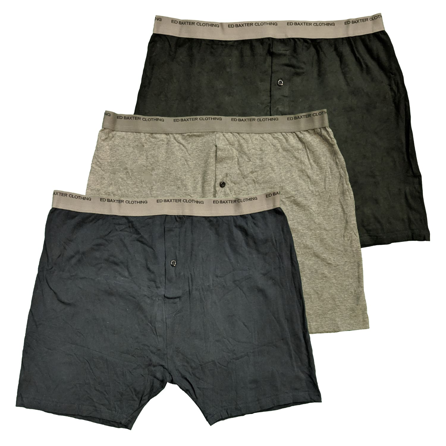 Ed Baxter Boxers - Black Navy Grey 1