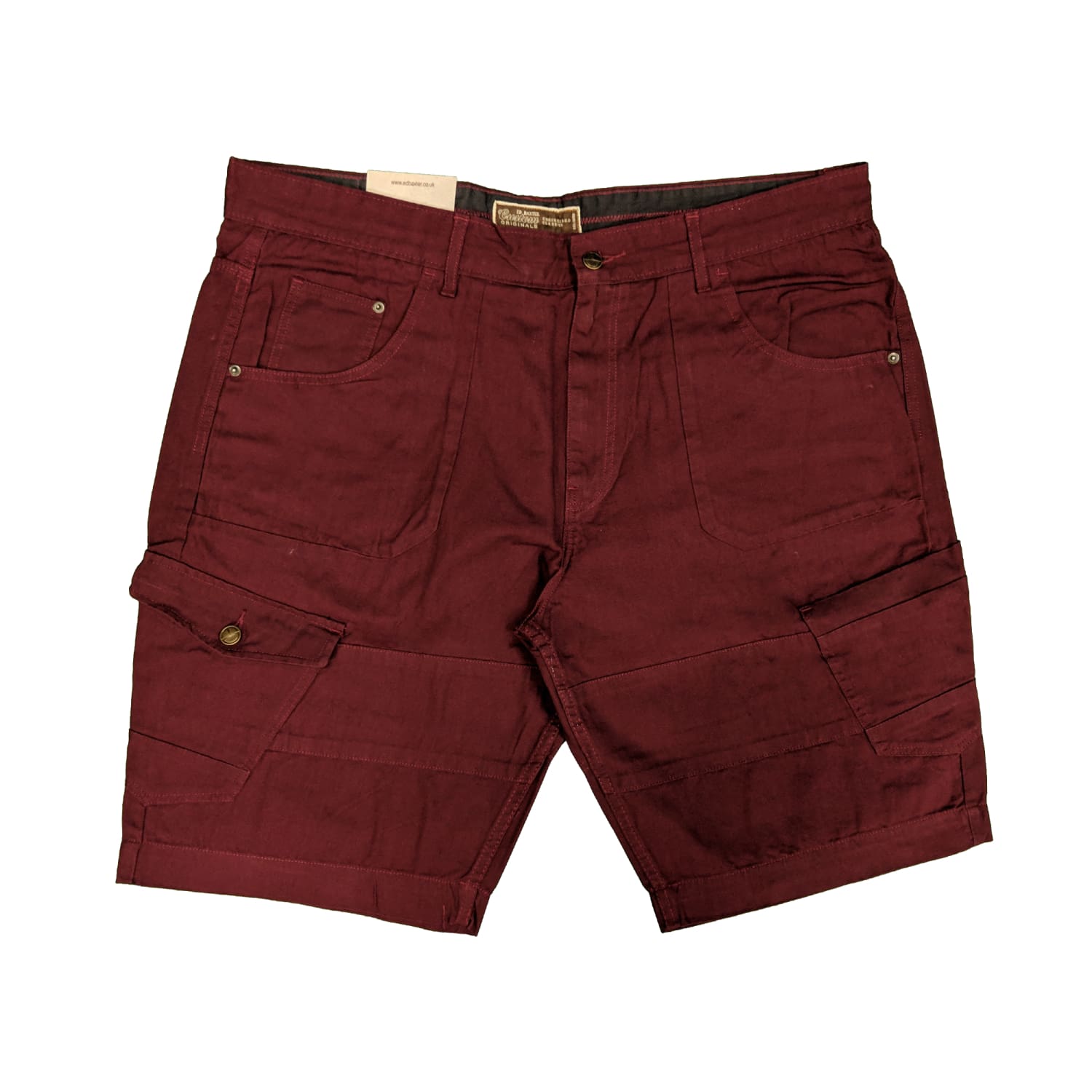 Ed Baxter Cargo Canvas Shorts - EB282 - Wine 1