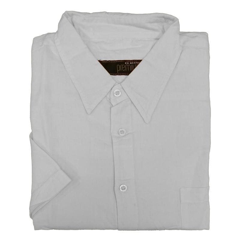 Ed Baxter Linen S/S Shirt - EB155 - White 1