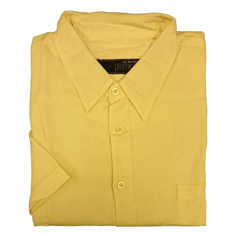Ed Baxter Linen S/S Shirt - EB155 - Yellow 1