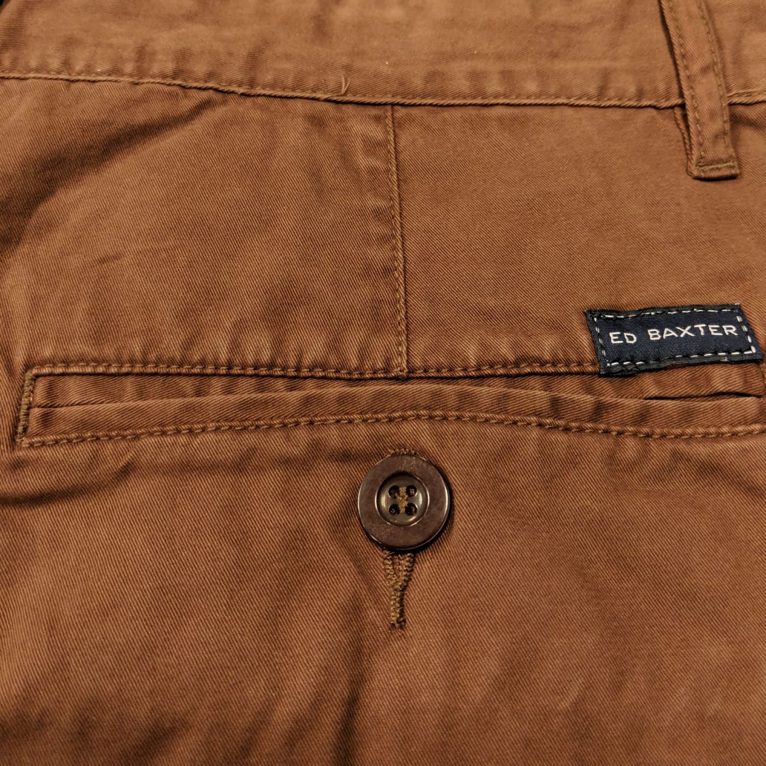 Ed Baxter Stretch Chinos - EB340 - Tobacco 3