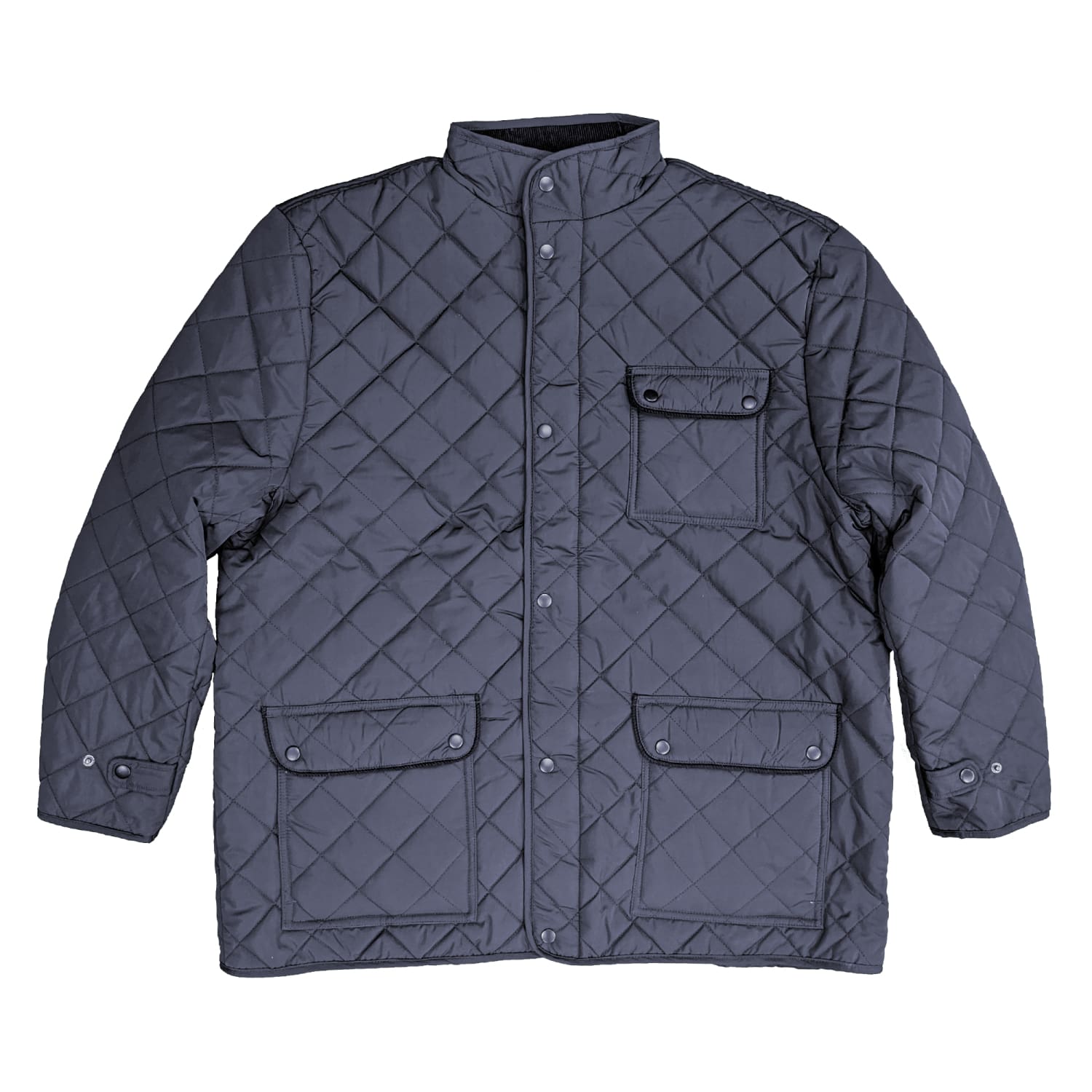 Espionage Diamond Quilt Coat - JT109 - Navy 1