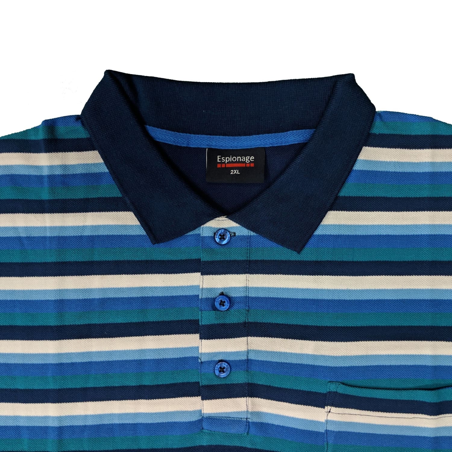 Espionage Feederstripe Polo - P149 - Navy / Blue / White 2